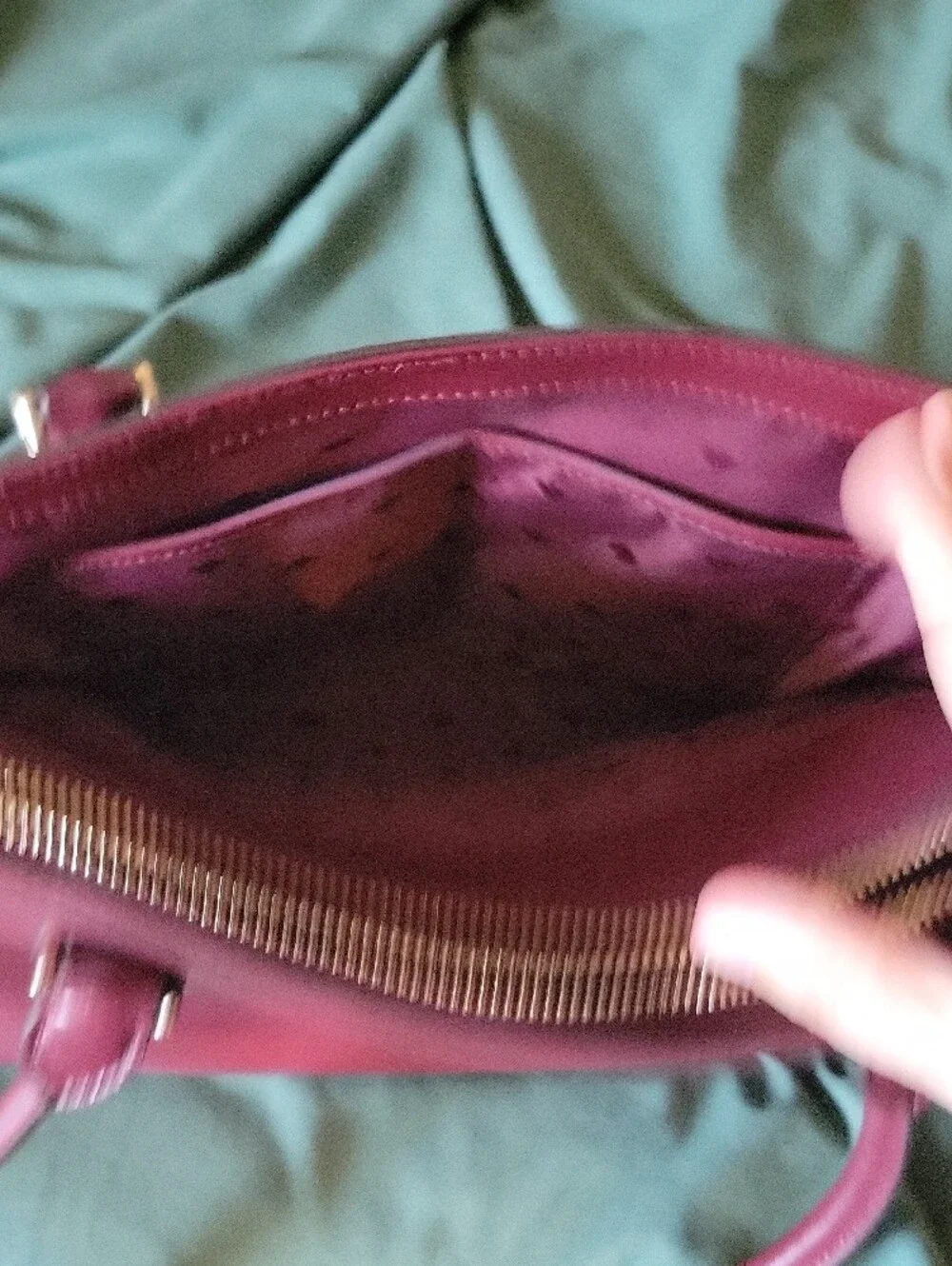 kate spade wine leather dome satchel with gold hardware